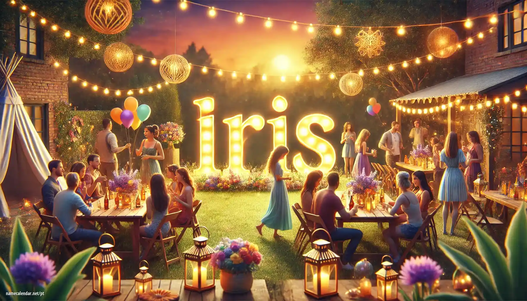 Celebração do dia do nome e nome - Iris