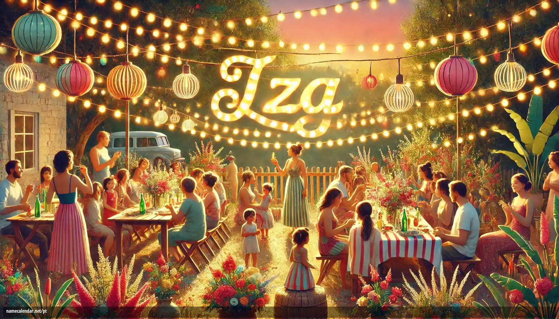 Celebração do dia do nome e nome - Iza