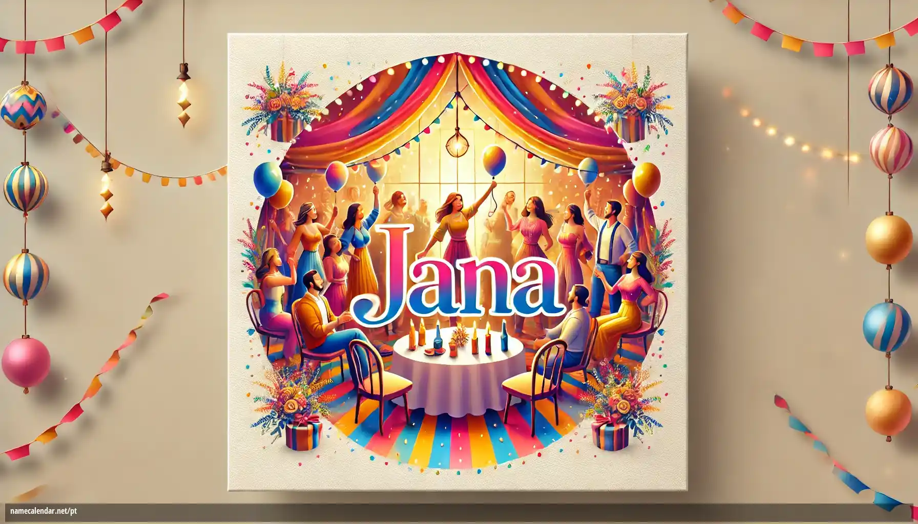 Celebração do dia do nome e nome - Jana