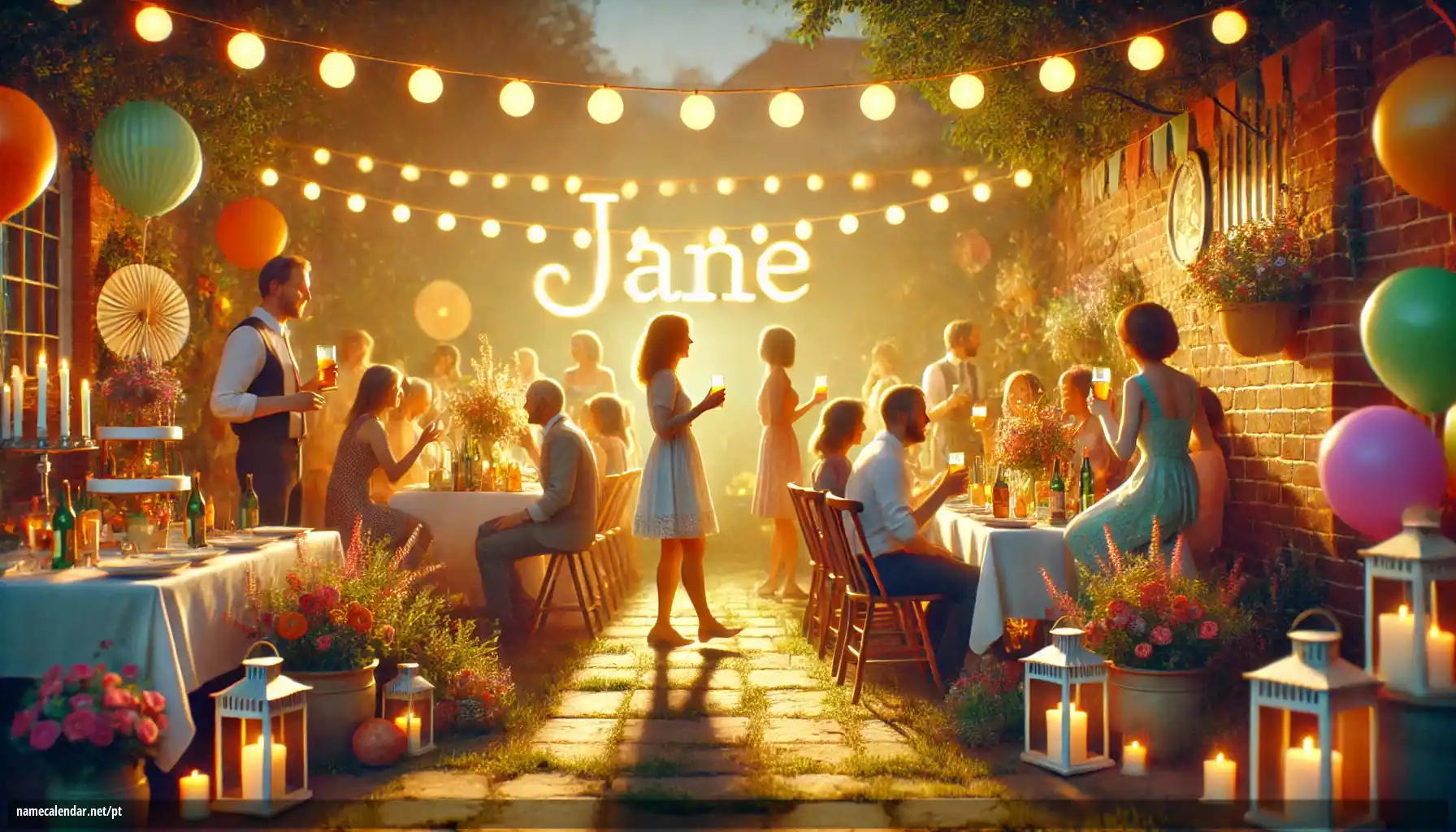 Celebração do dia do nome e nome - Jane