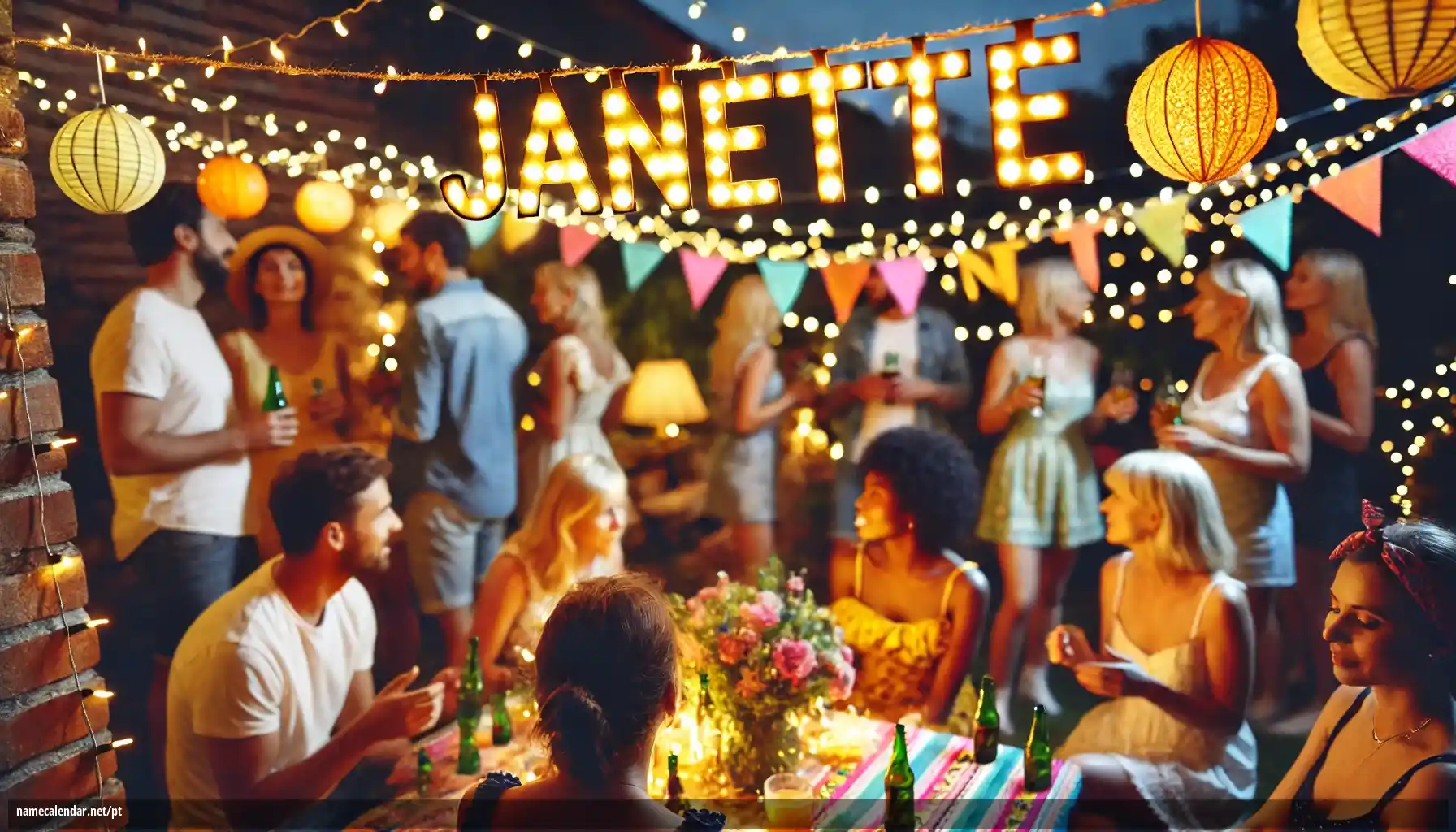 Celebração do dia do nome e nome - Janette