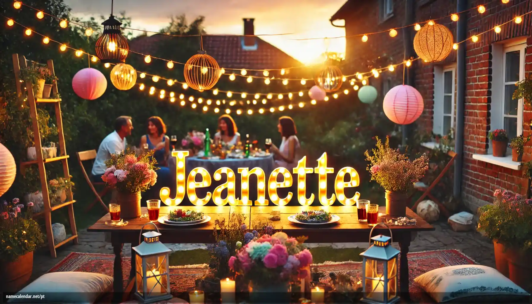 Celebração do dia do nome e nome - Jeanette