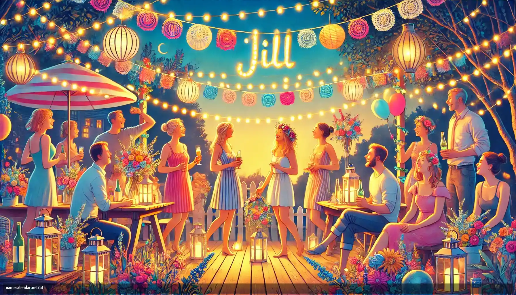 Celebração do dia do nome e nome - Jill