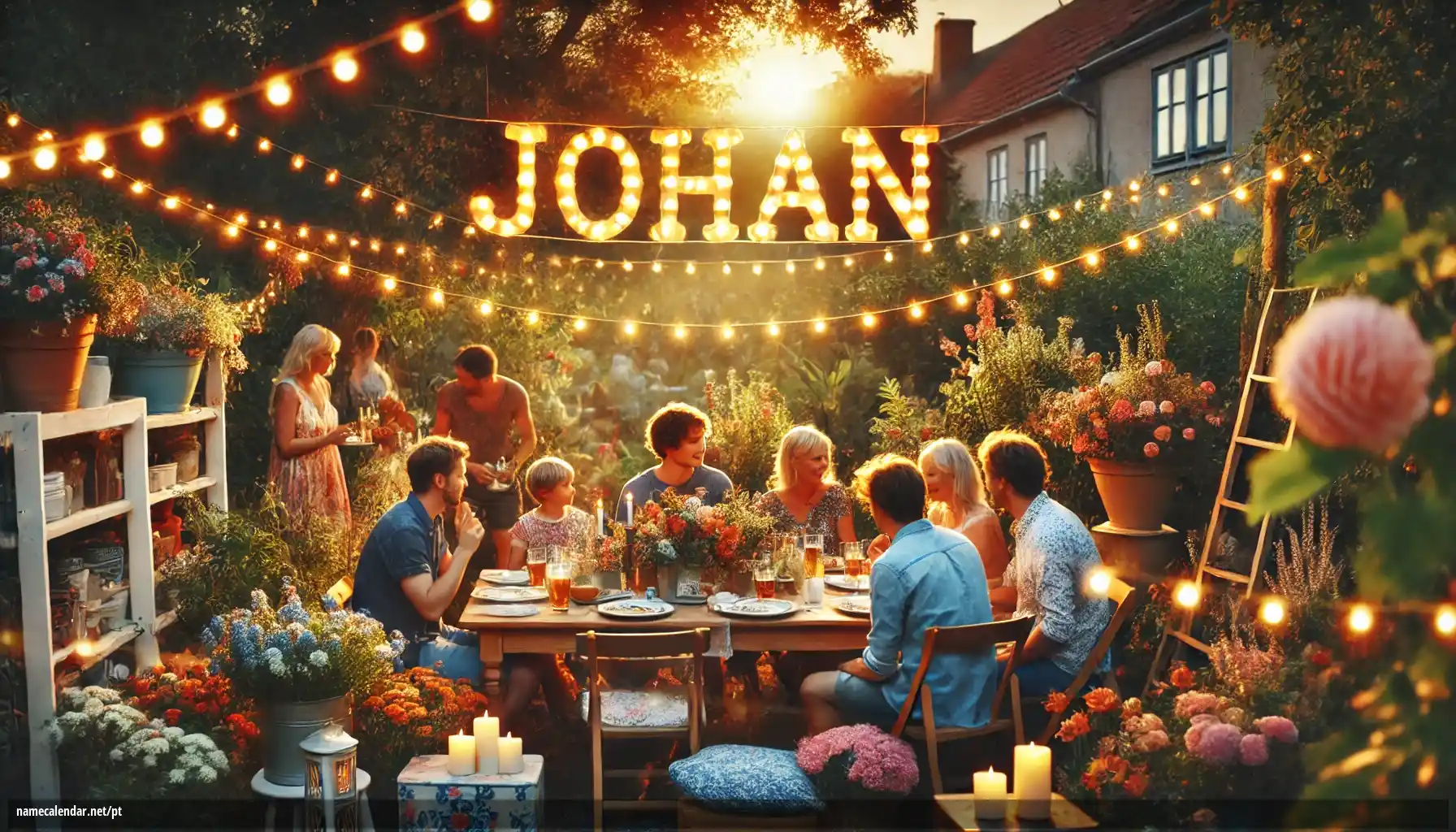 Celebração do dia do nome e nome - Johan