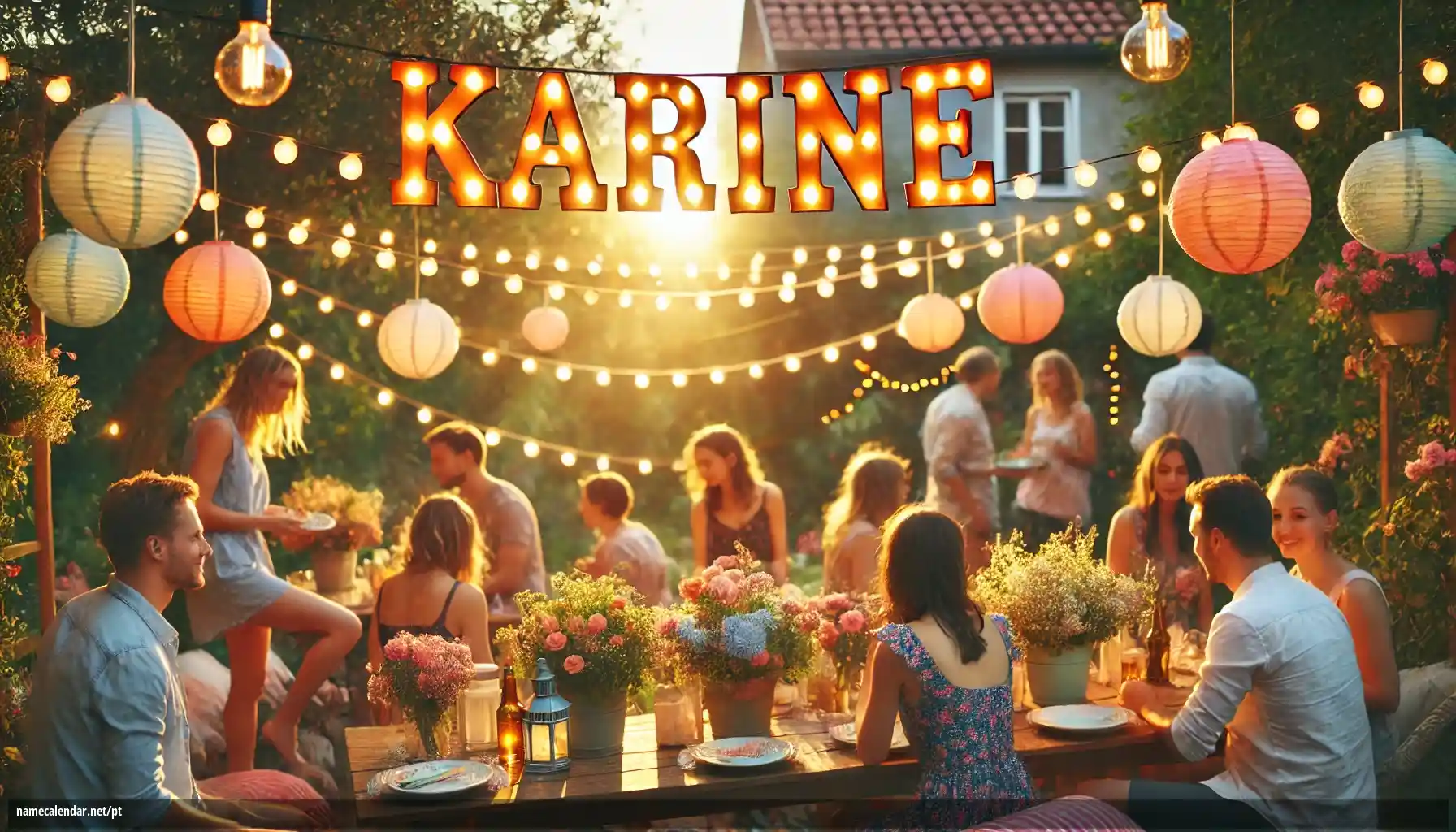 Celebração do dia do nome e nome - Karine