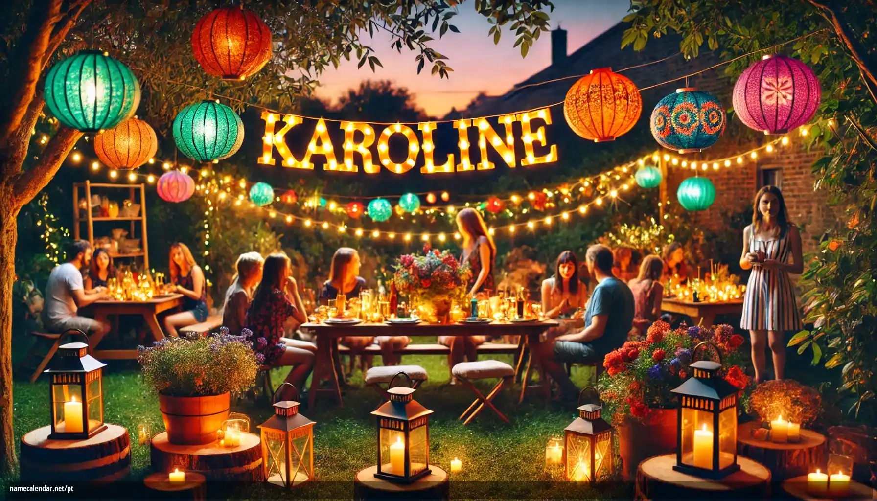 Celebração do dia do nome e nome - Karoline