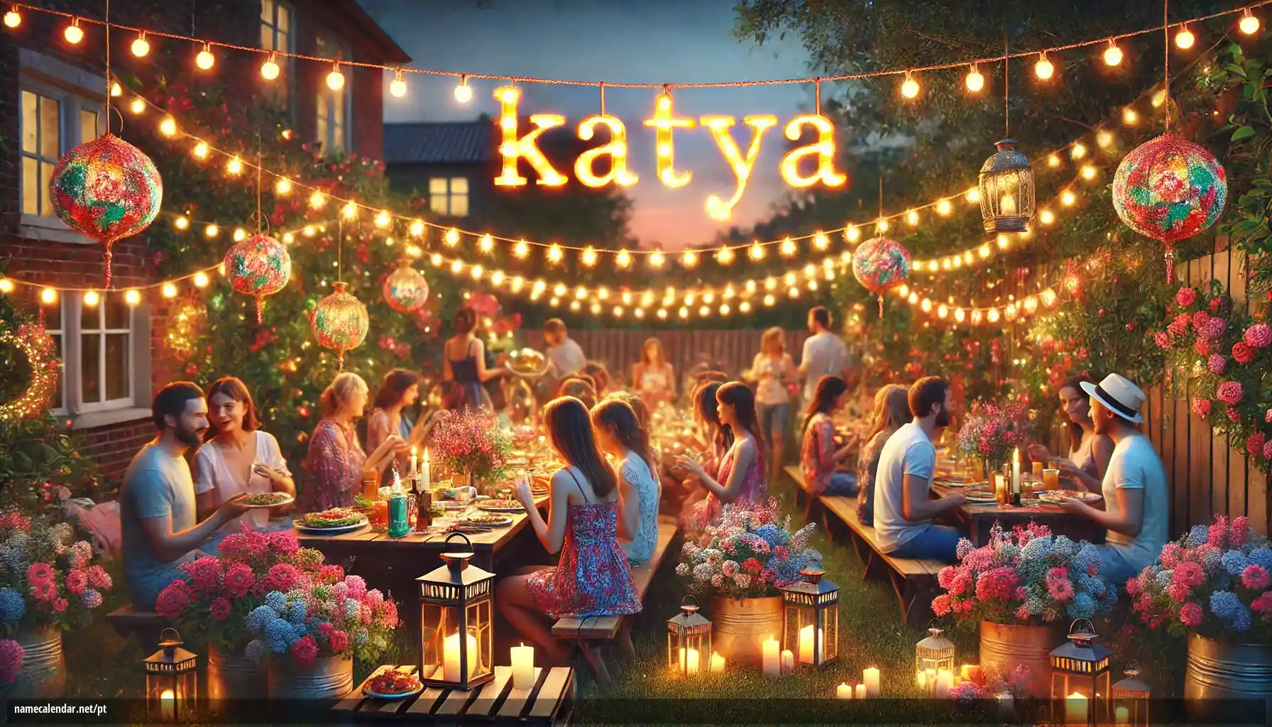 Celebração do dia do nome e nome - Katya