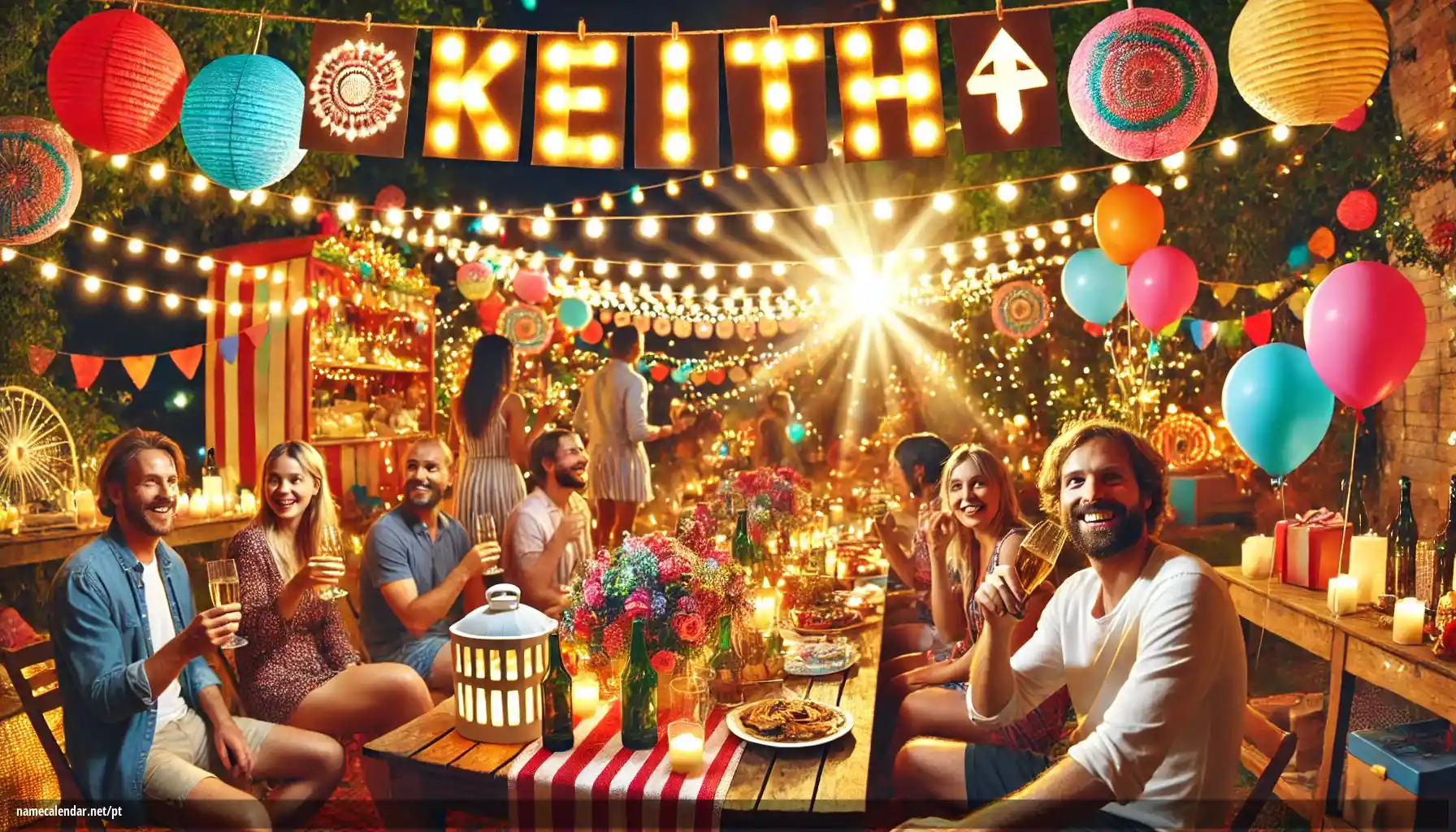 Celebração do dia do nome e nome - Keith
