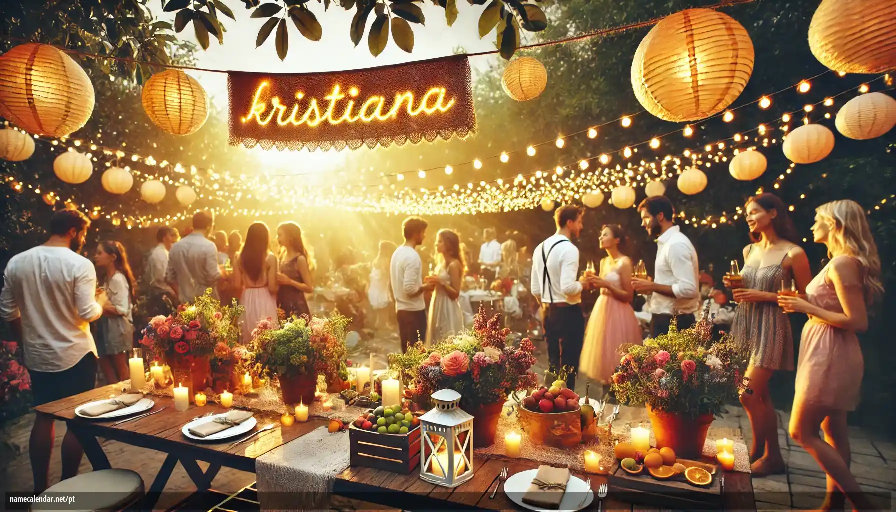 Celebração do dia do nome e nome - Kristiana