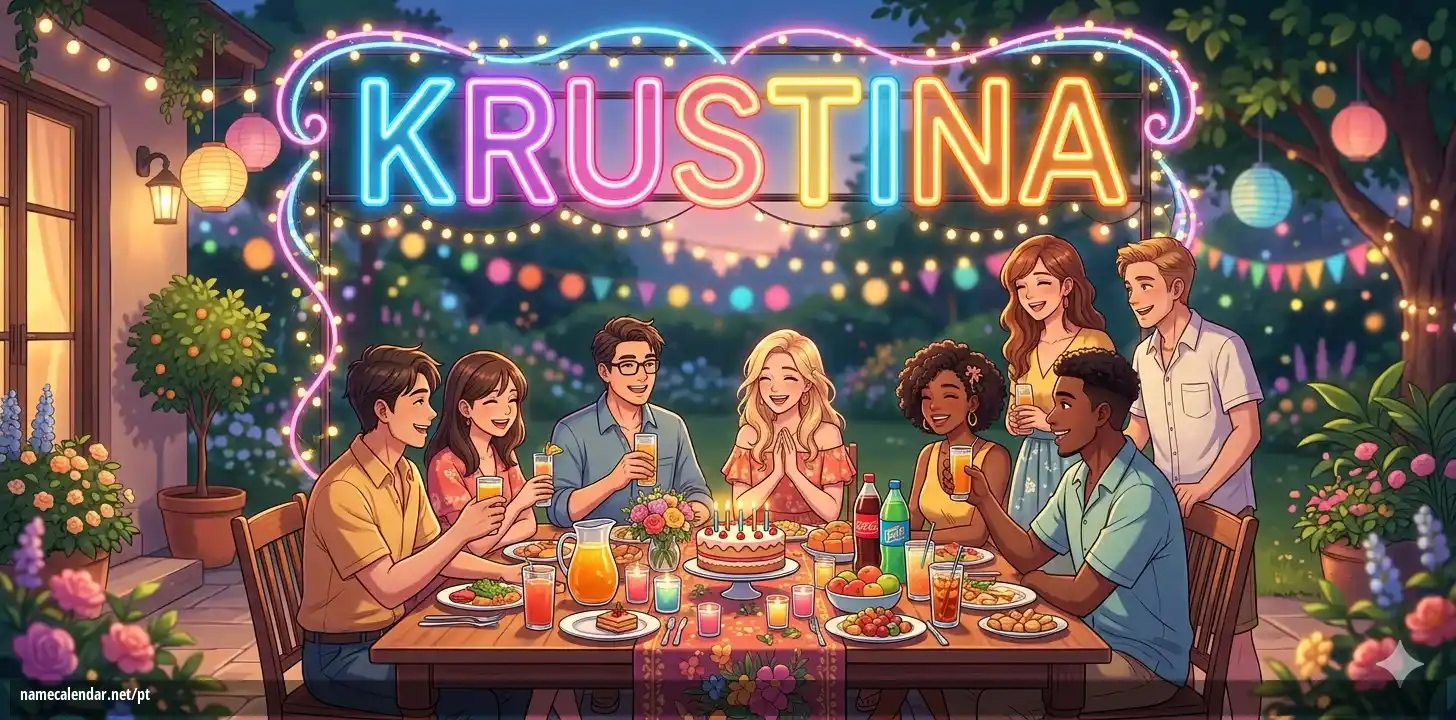 Celebração do dia do nome e nome - Krustina