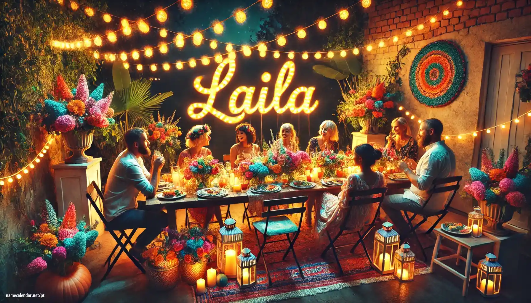 Celebração do dia do nome e nome - Laila