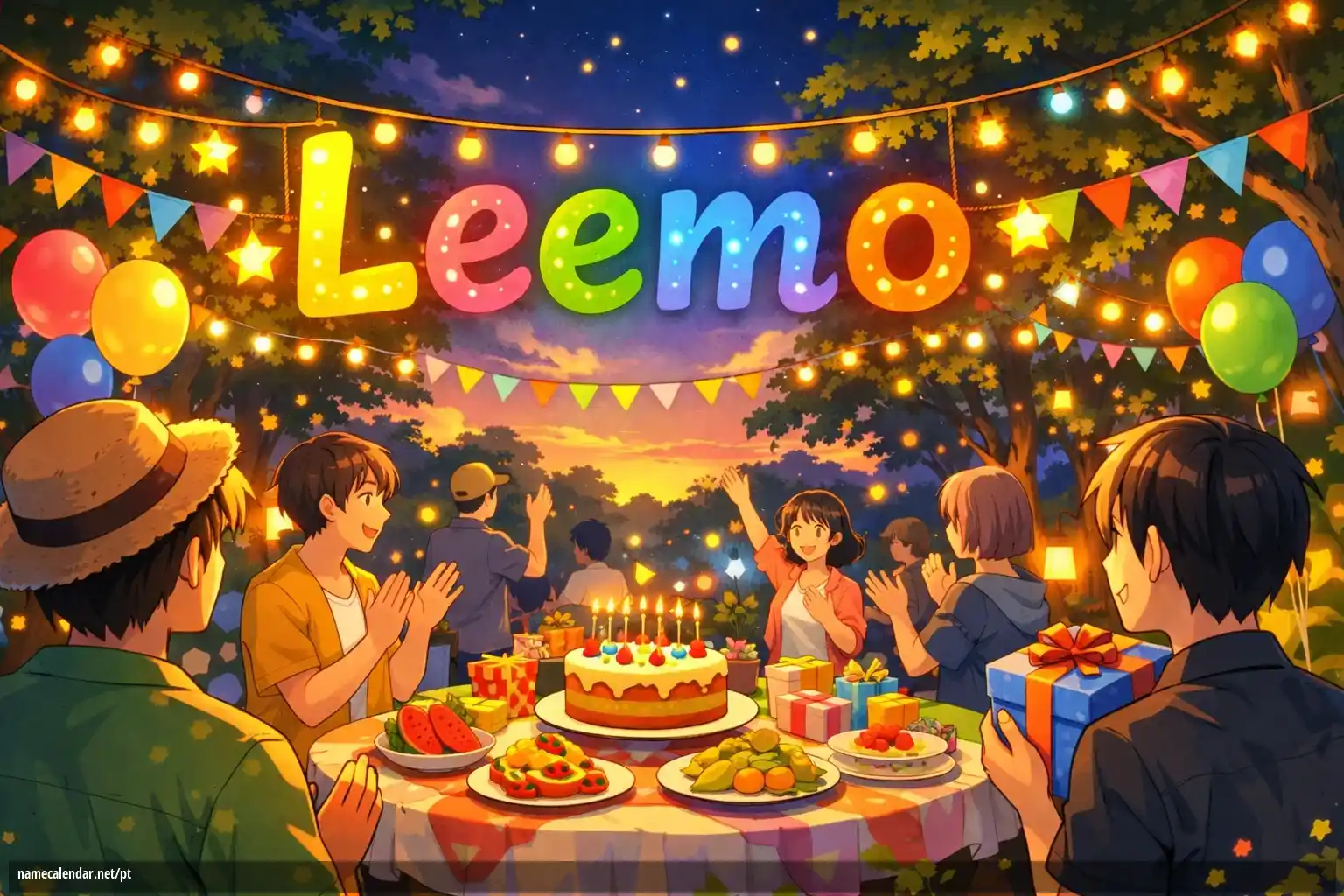 Celebração do dia do nome e nome - Leemo