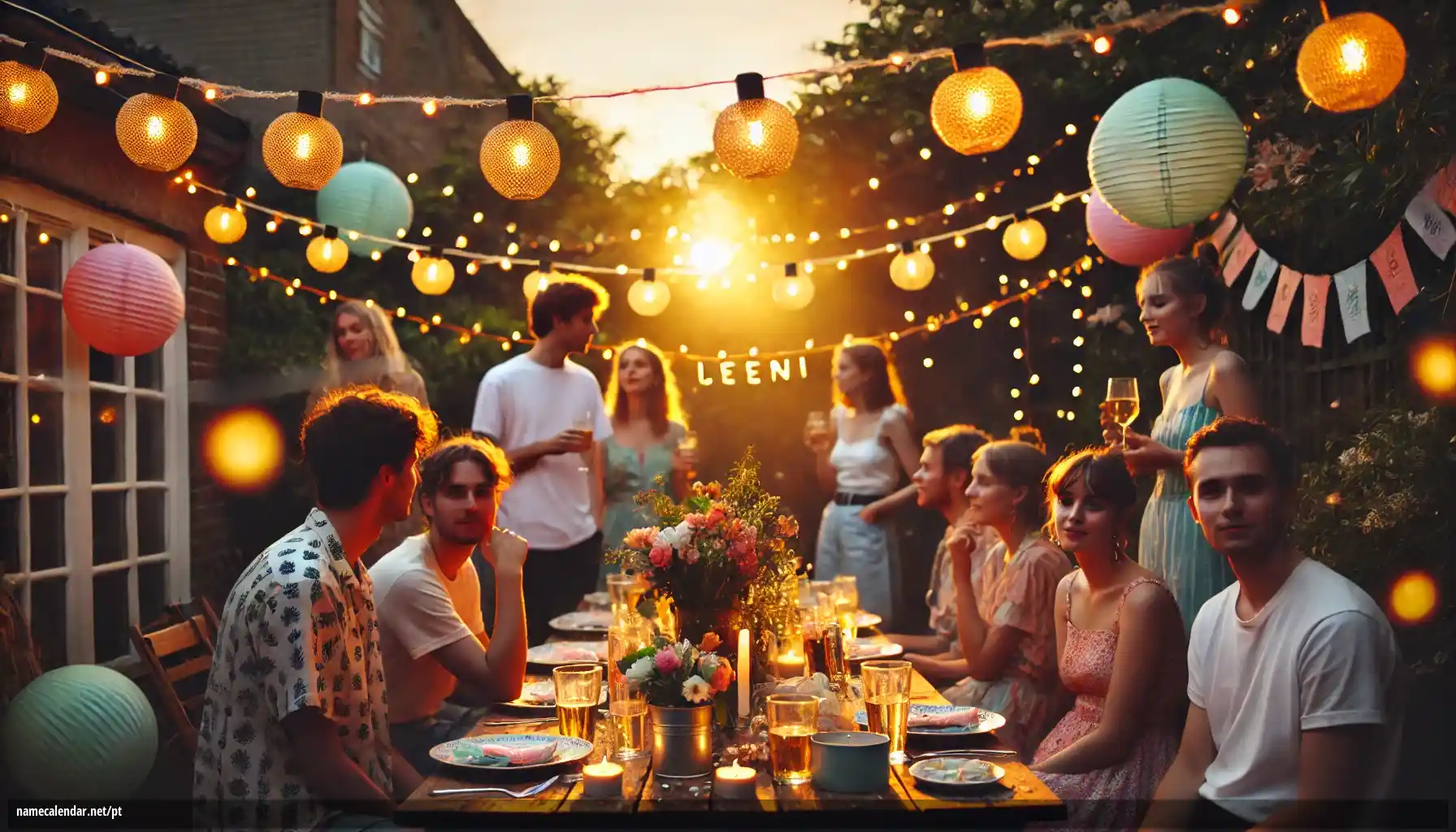 Celebração do dia do nome e nome - Leeni