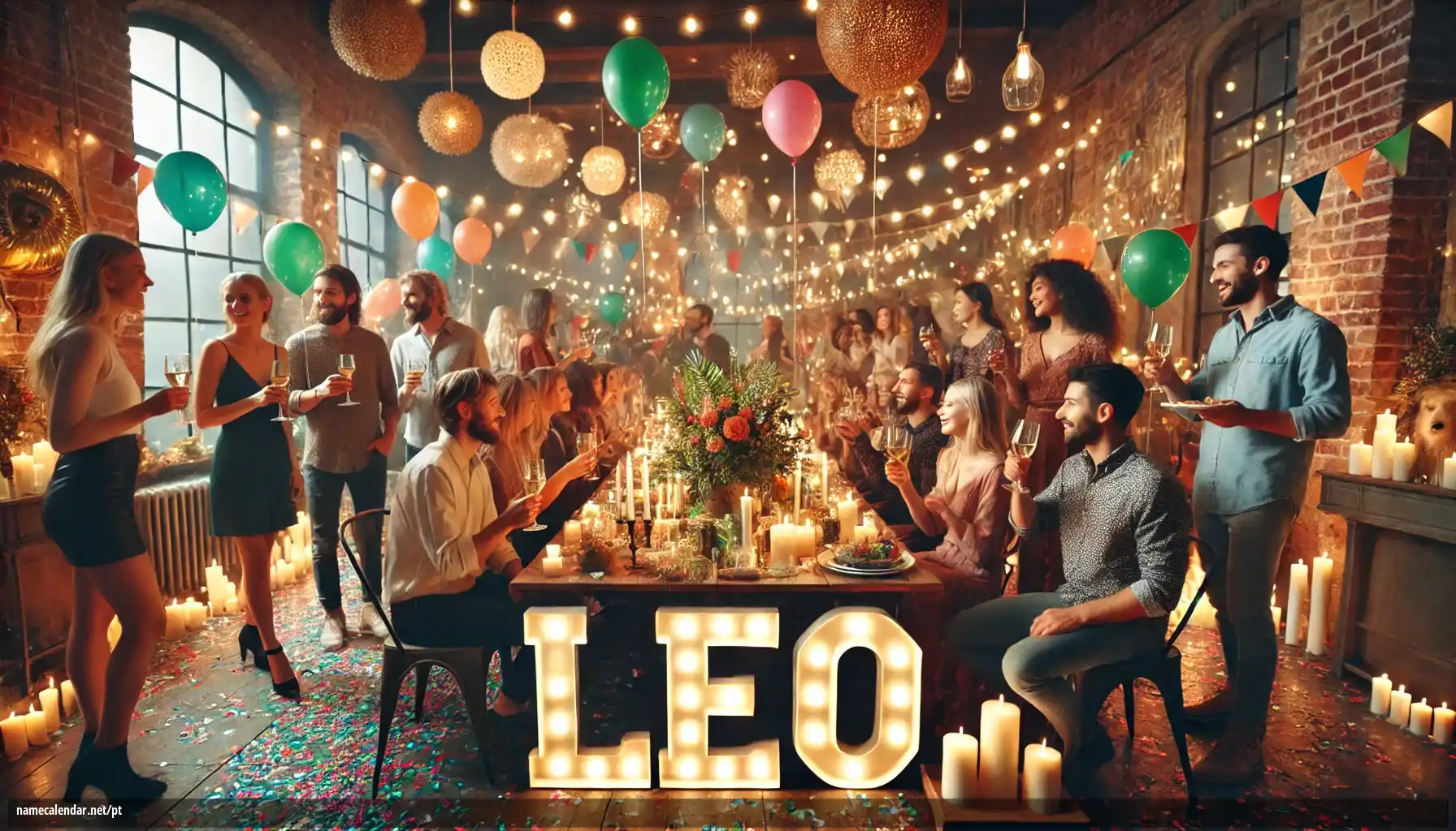 Celebração do dia do nome e nome - Leo