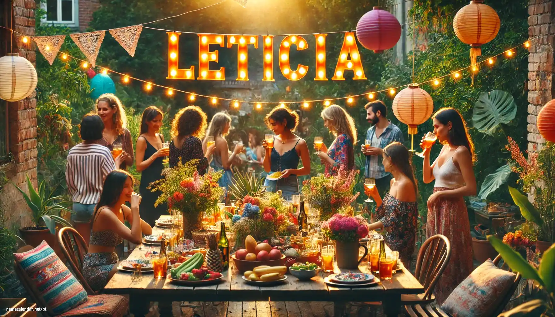 Celebração do dia do nome e nome - Letícia