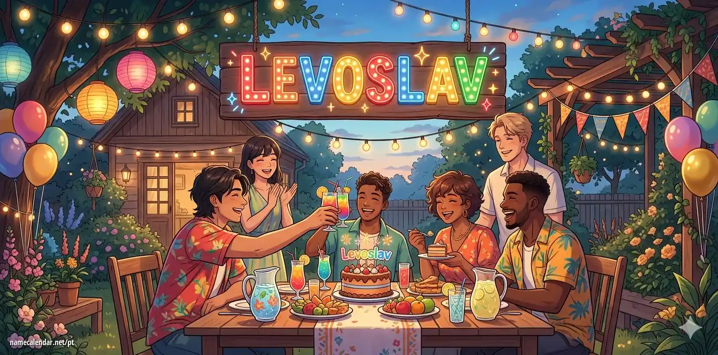 Celebração do dia do nome e nome - Levoslav