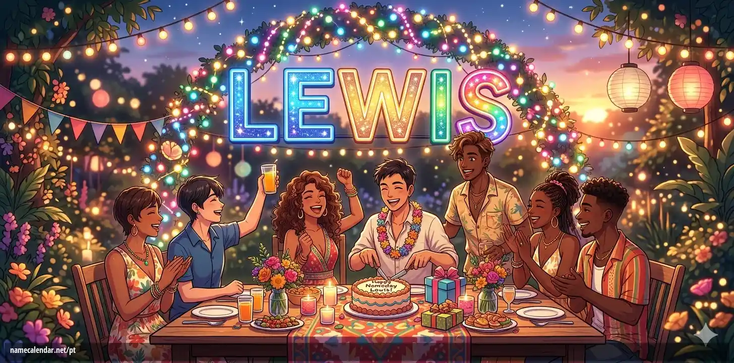 Celebração do dia do nome e nome - Lewis
