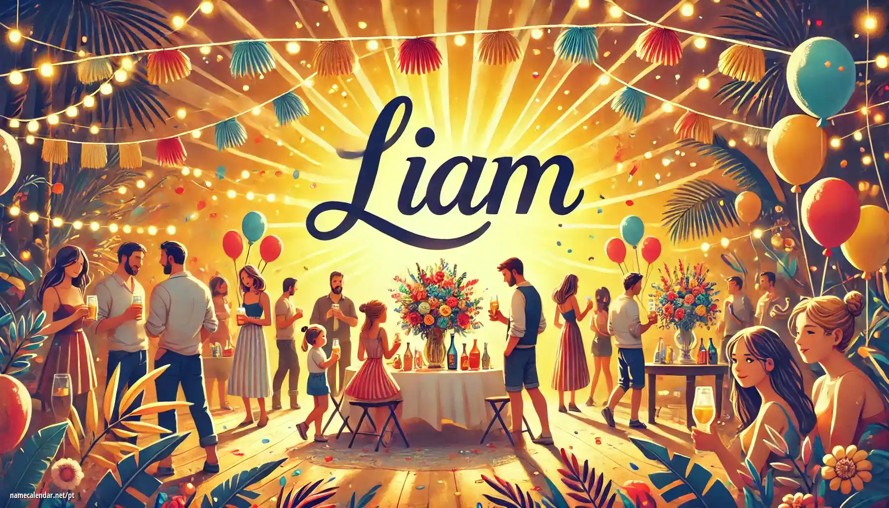 Celebração do dia do nome e nome - Liam