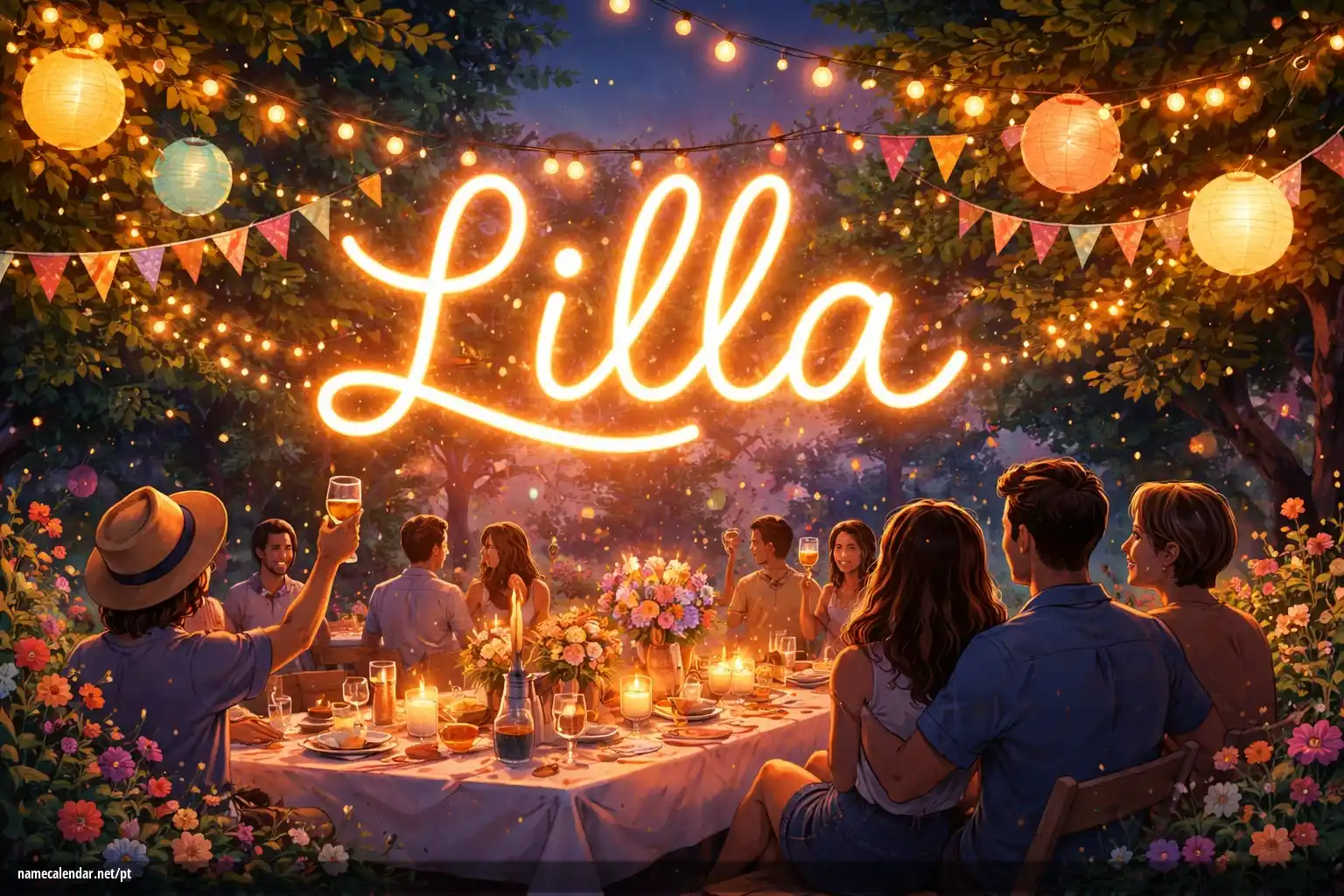 Celebração do dia do nome e nome - Lilla