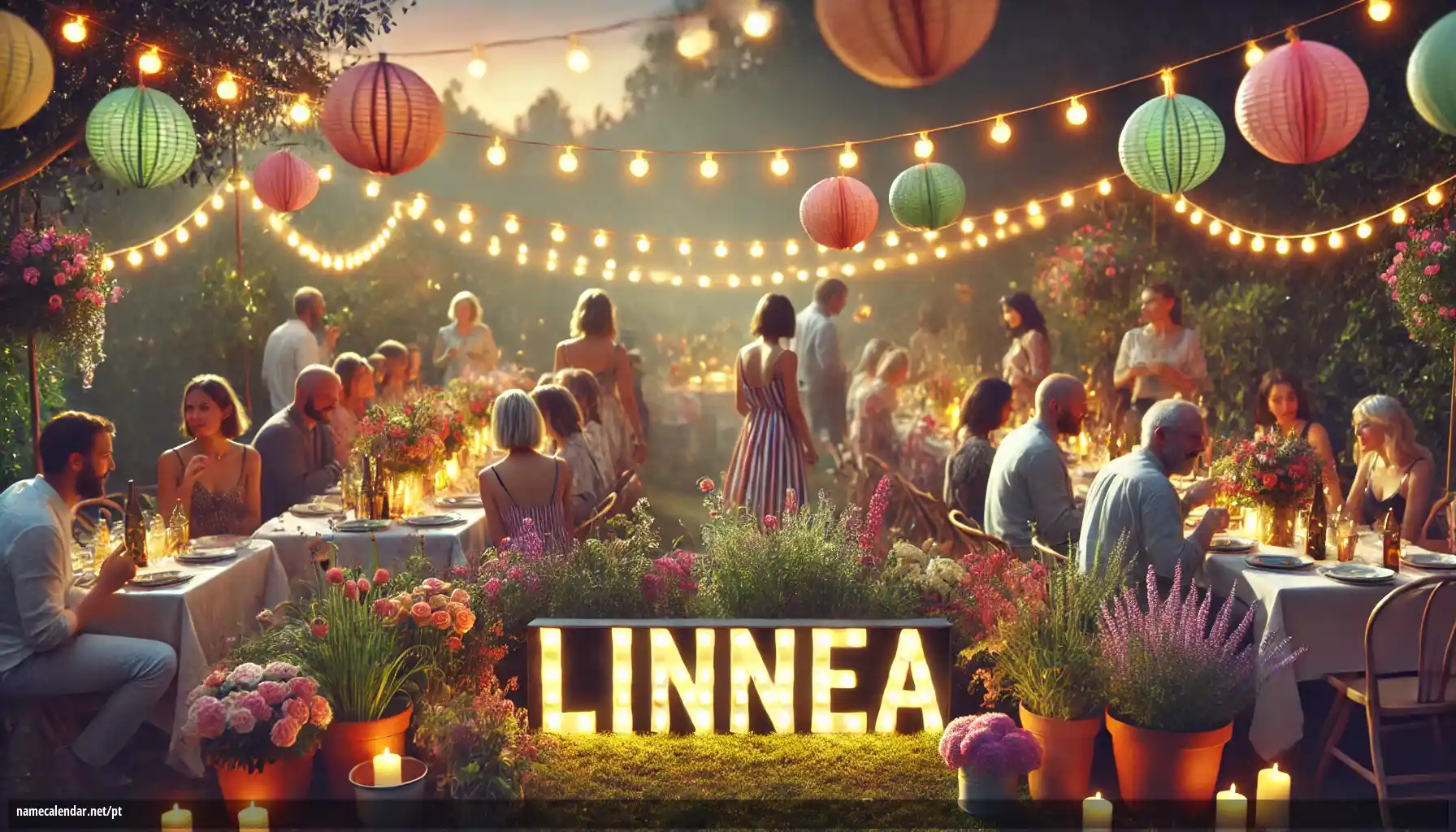 Celebração do dia do nome e nome - Linnea