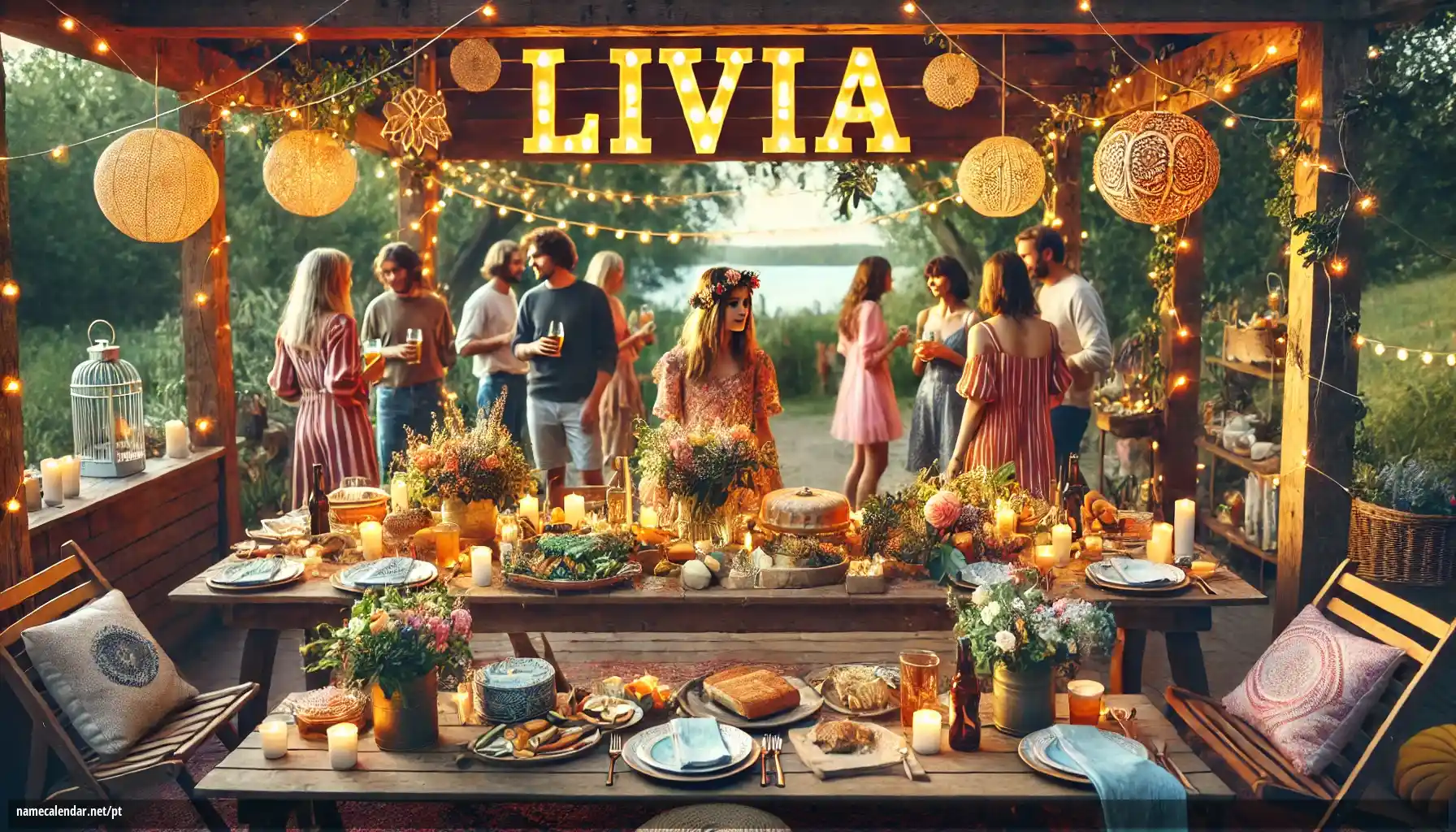 Celebração do dia do nome e nome - Livia