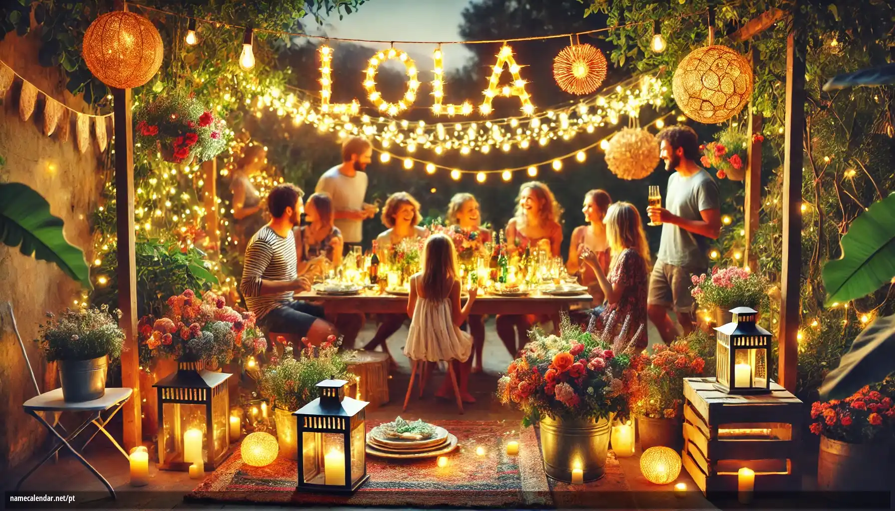 Celebração do dia do nome e nome - Lola