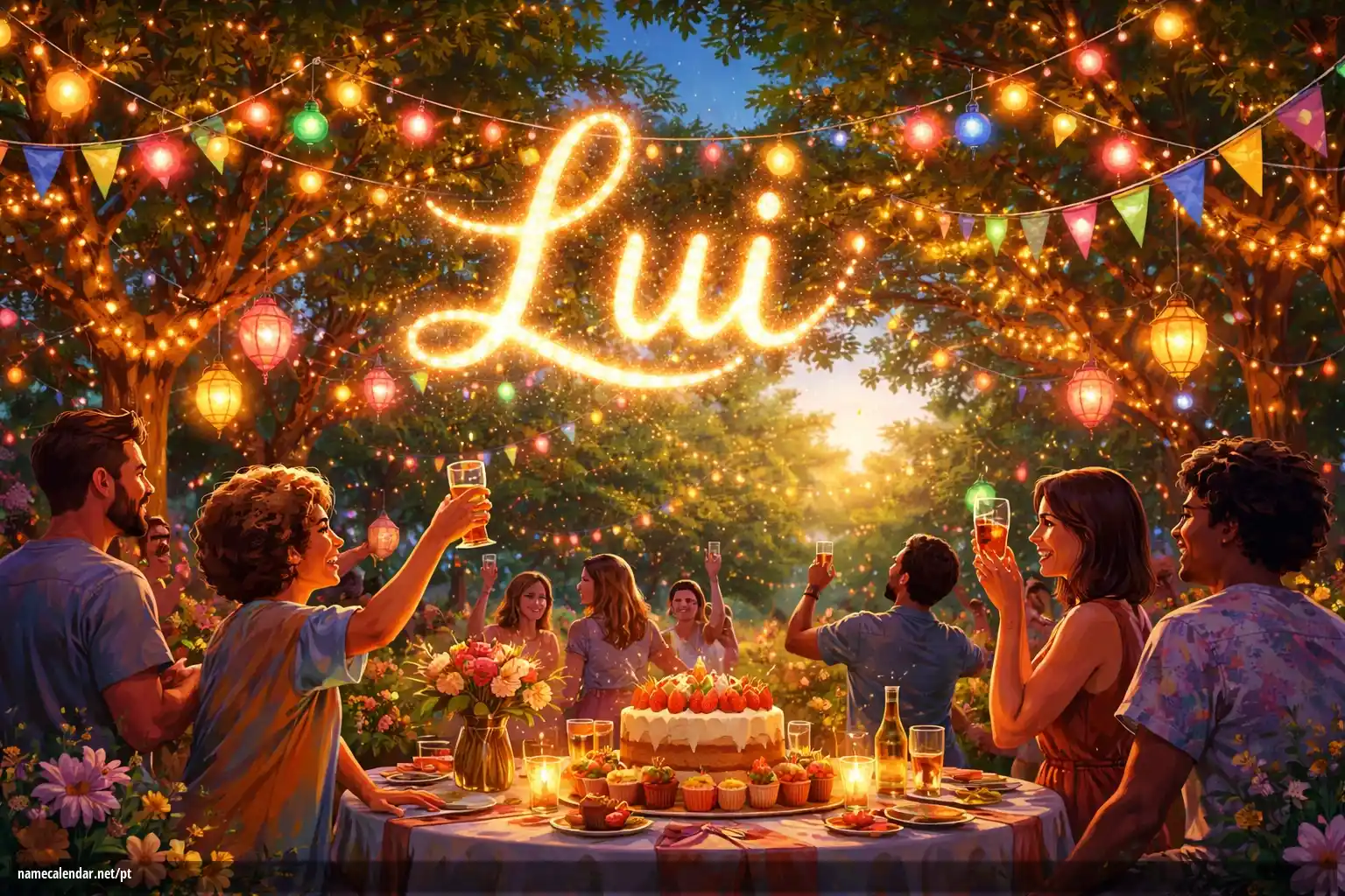 Celebração do dia do nome e nome - Lui