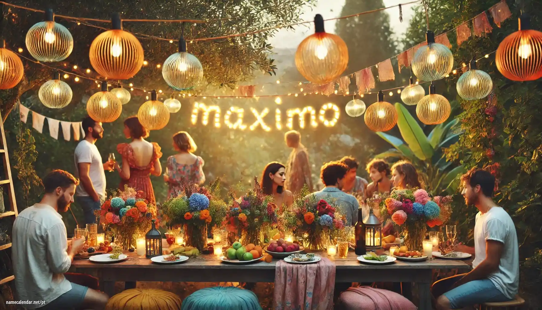 Celebração do dia do nome e nome - Máximo