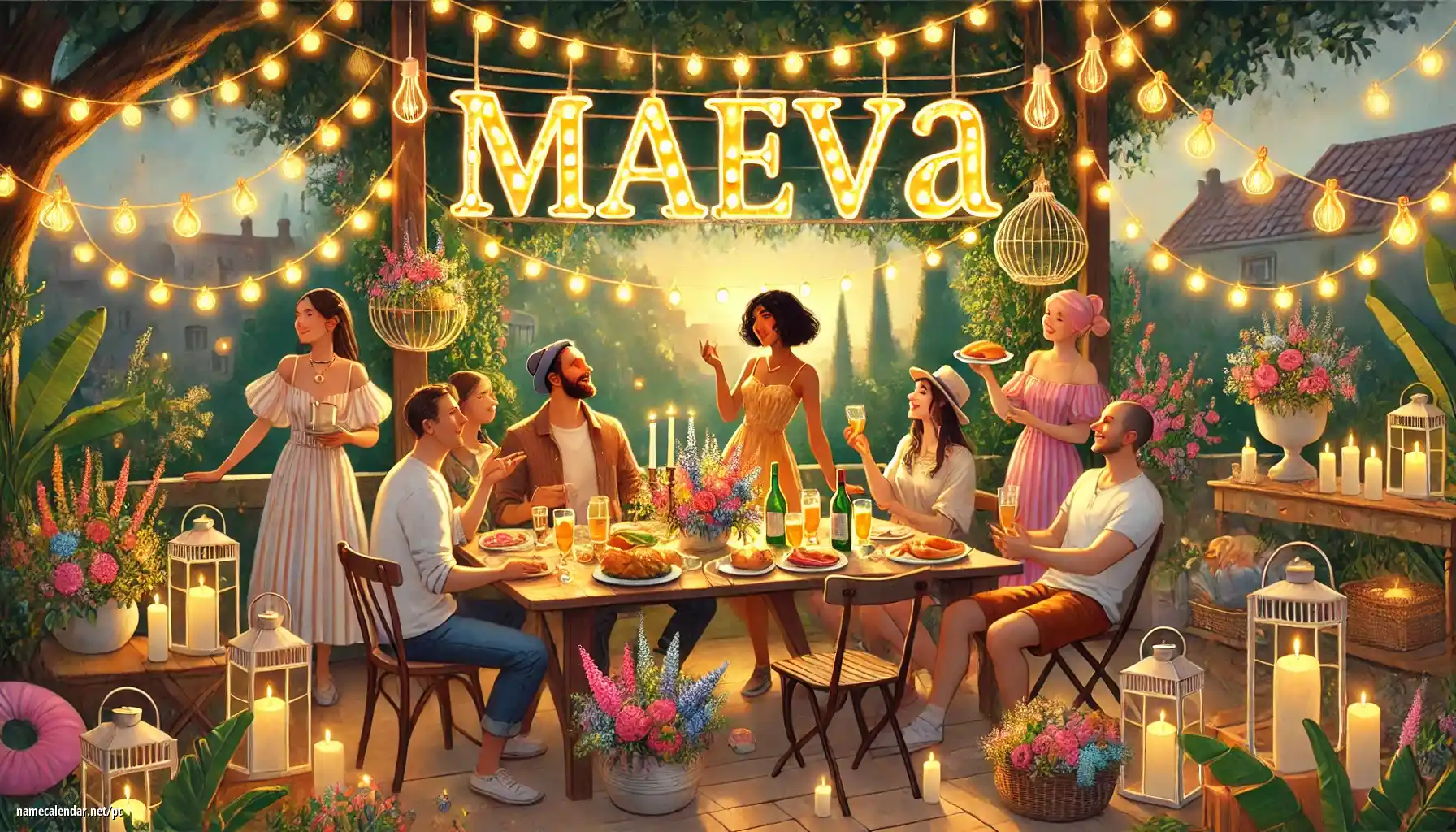 Celebração do dia do nome e nome - Maéva