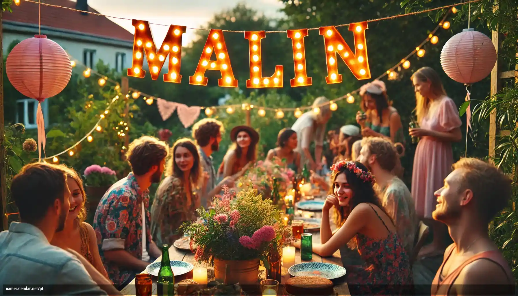 Celebração do dia do nome e nome - Malin