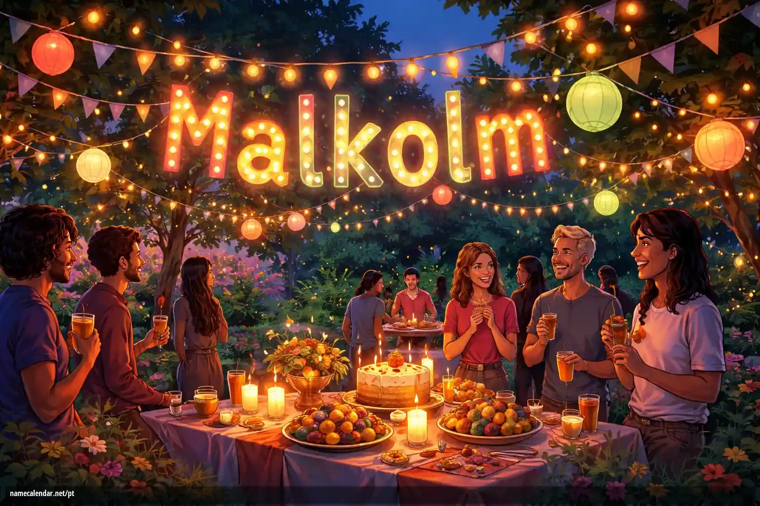 Celebração do dia do nome e nome - Malkolm