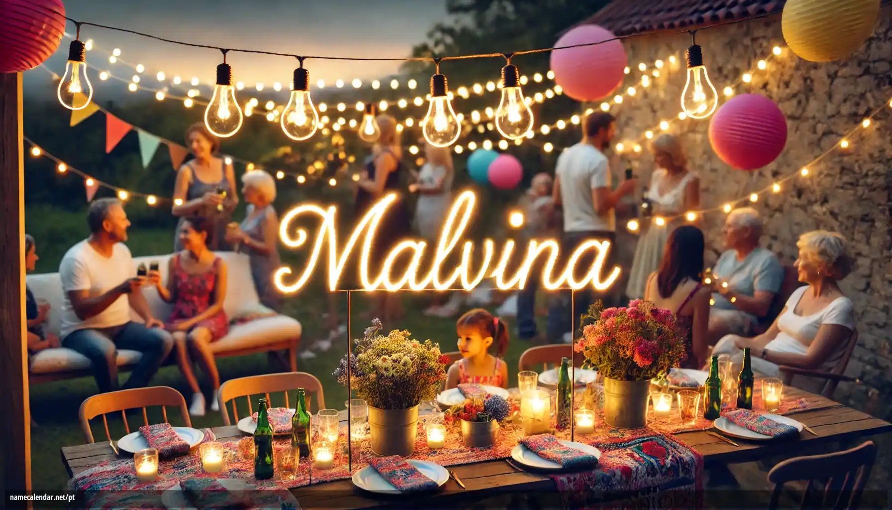 Celebração do dia do nome e nome - Malvina