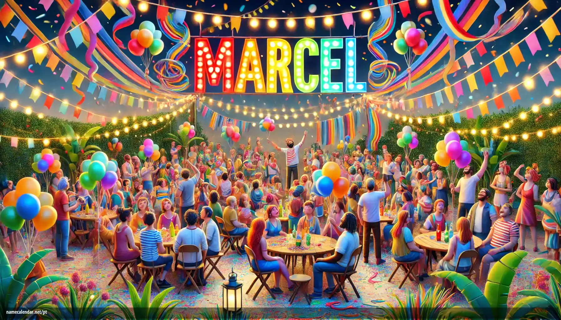 Celebração do dia do nome e nome - Marcel