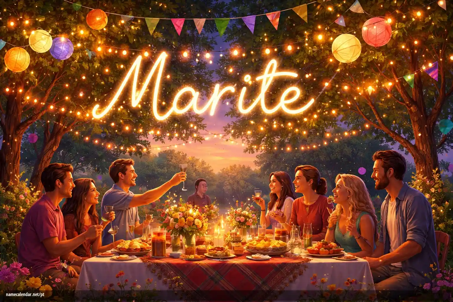 Celebração do dia do nome e nome - Marite