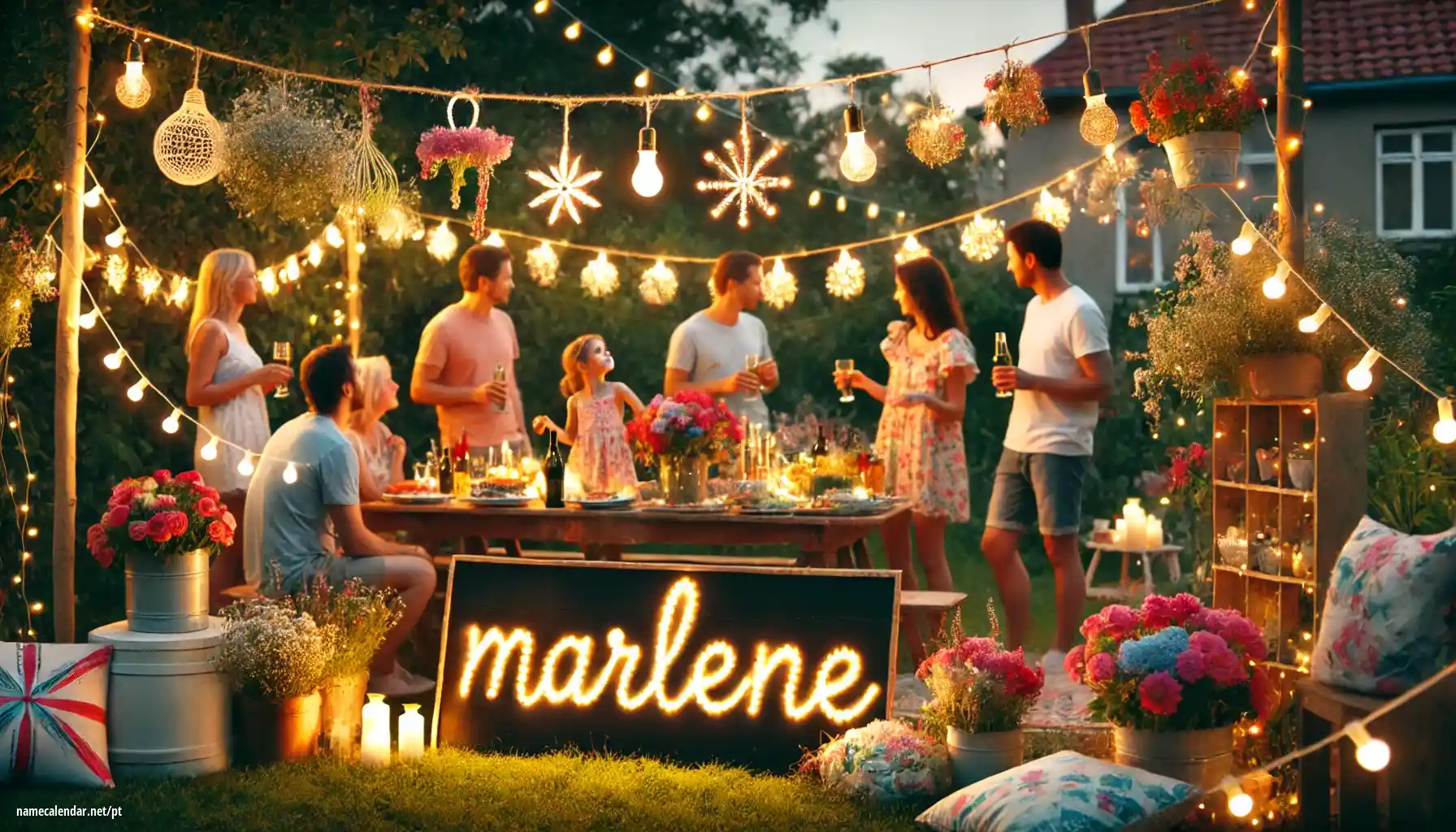 Celebração do dia do nome e nome - Marlene