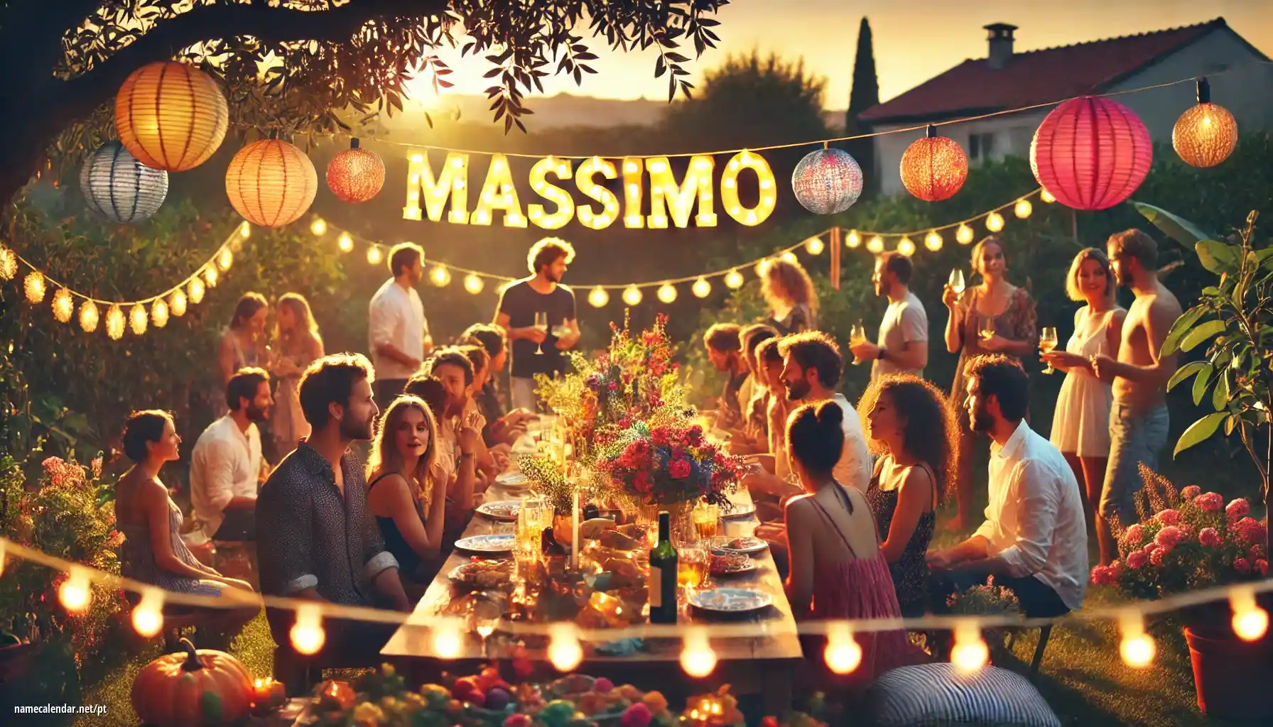 Celebração do dia do nome e nome - Massimo