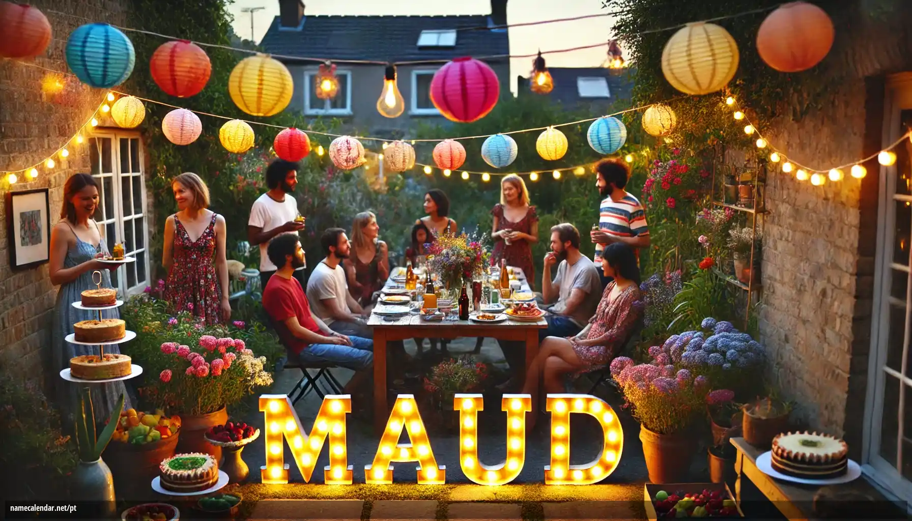 Celebração do dia do nome e nome - Maud