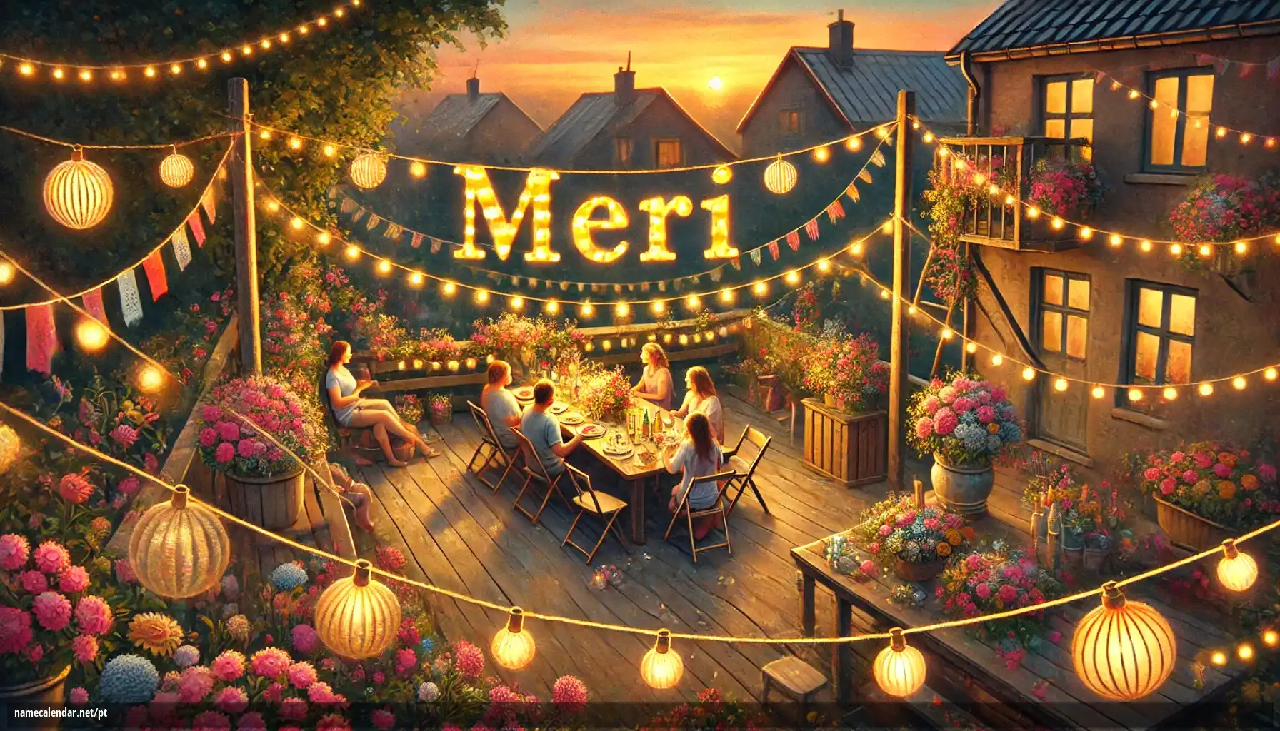 Celebração do dia do nome e nome - Meri