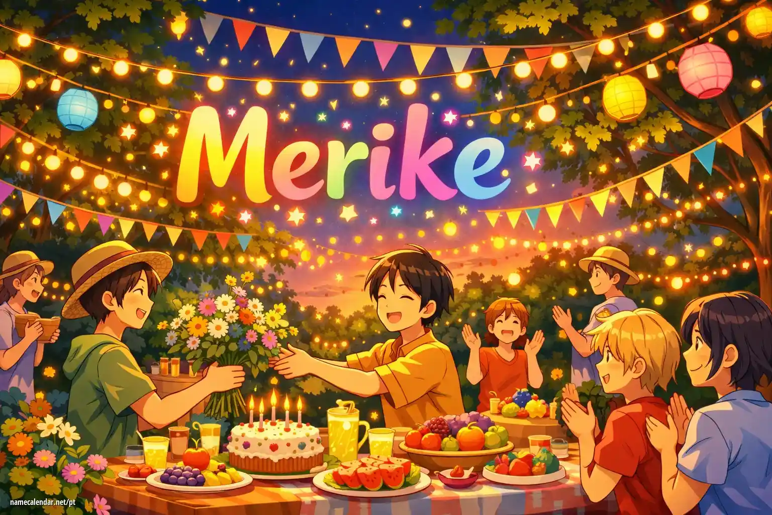 Celebração do dia do nome e nome - Merike