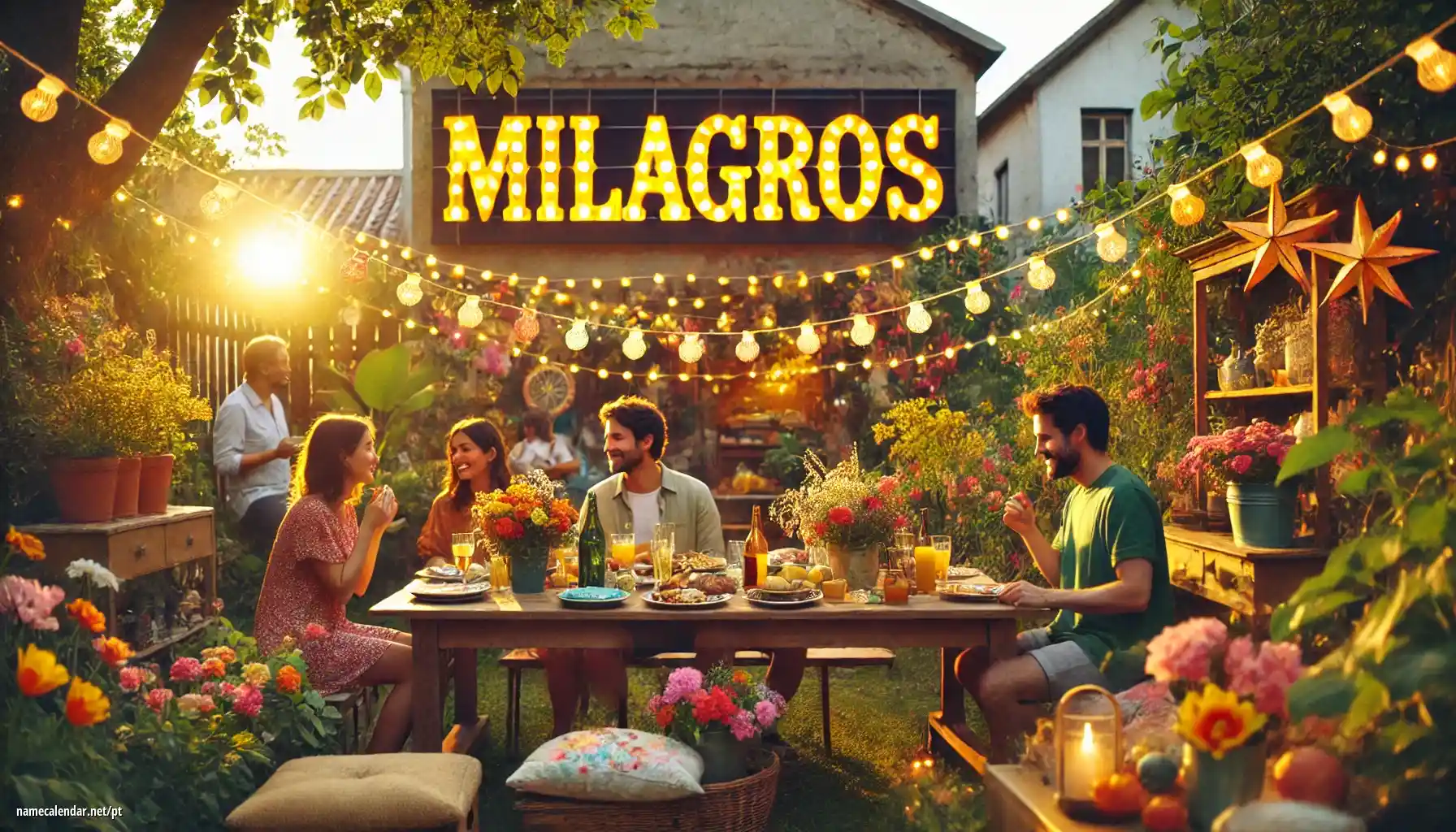 Celebração do dia do nome e nome - Milagros