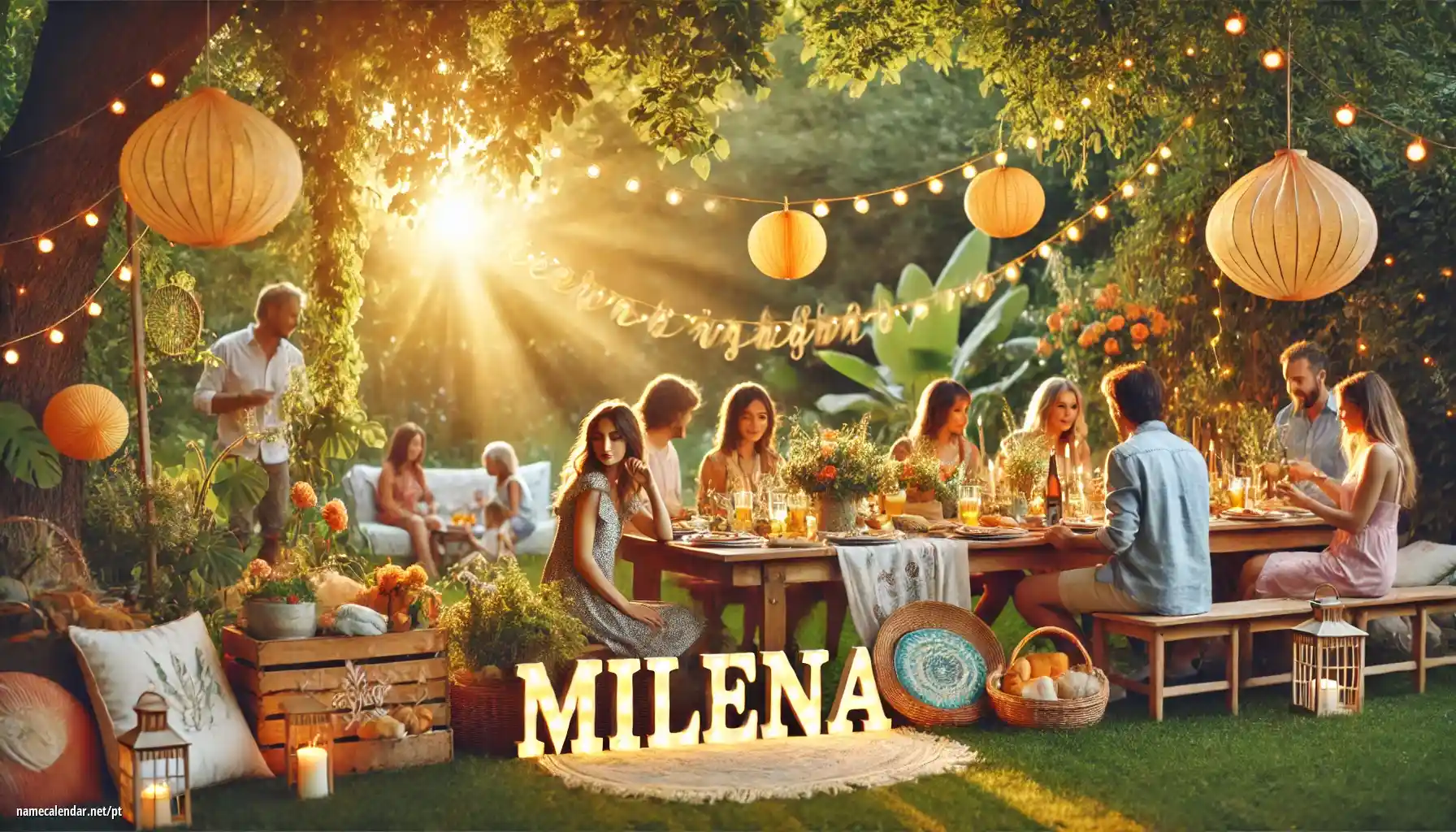 Celebração do dia do nome e nome - Milena