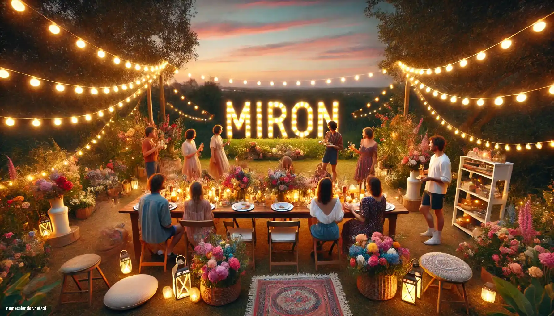 Celebração do dia do nome e nome - Miron