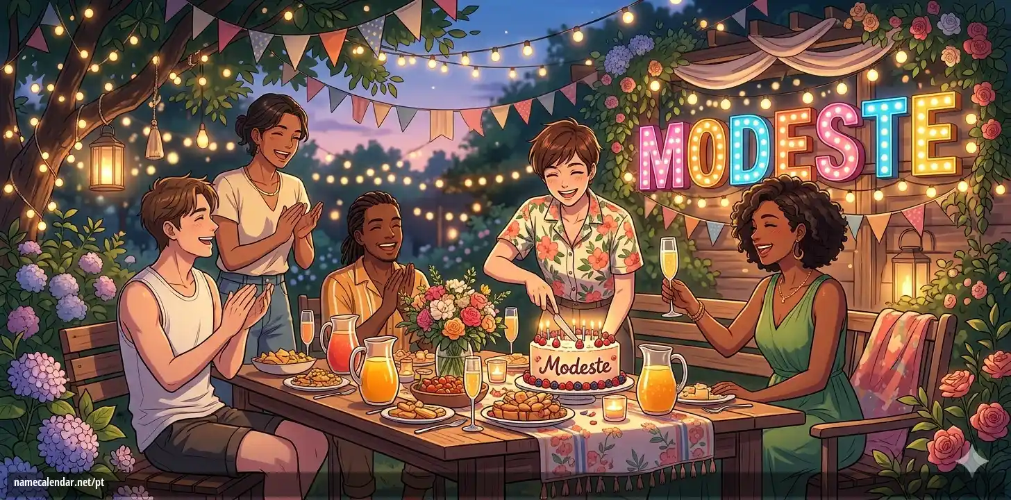 Celebração do dia do nome e nome - Modeste