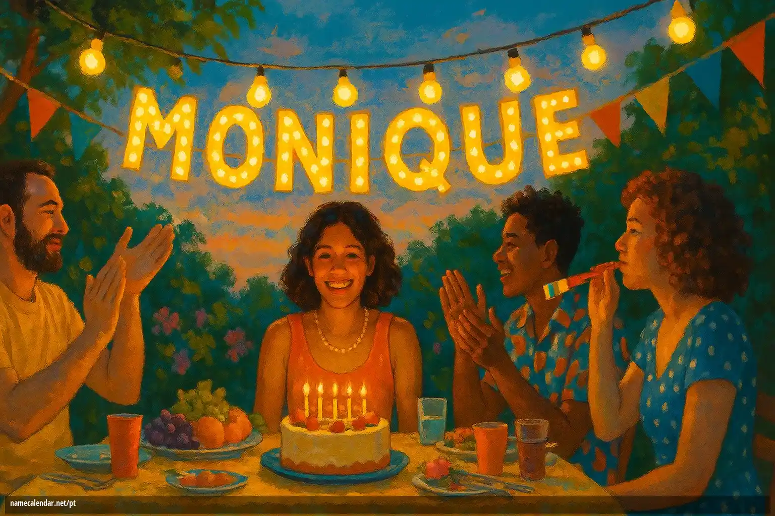 Celebração do dia do nome e nome - Monique