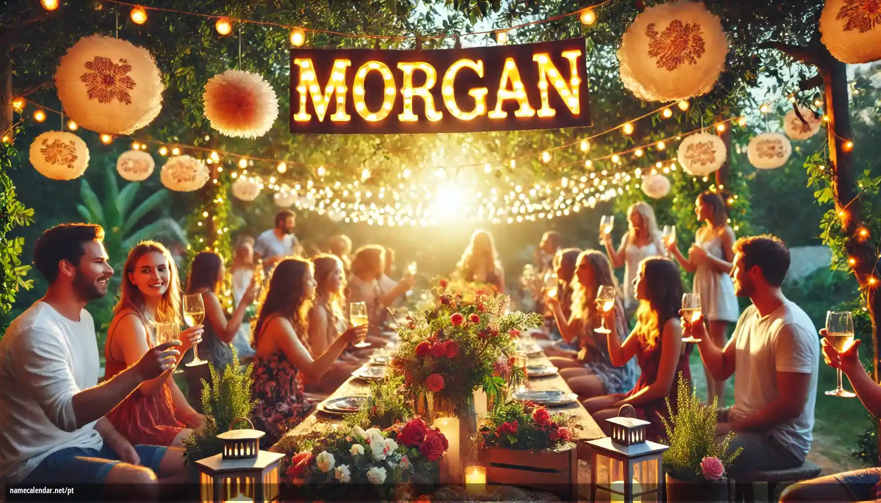 Celebração do dia do nome e nome - Morgan