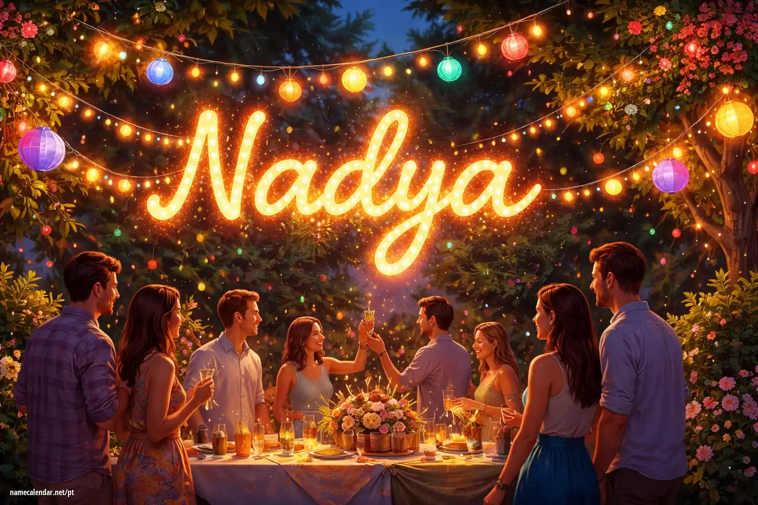 Celebração do dia do nome e nome - Nadya