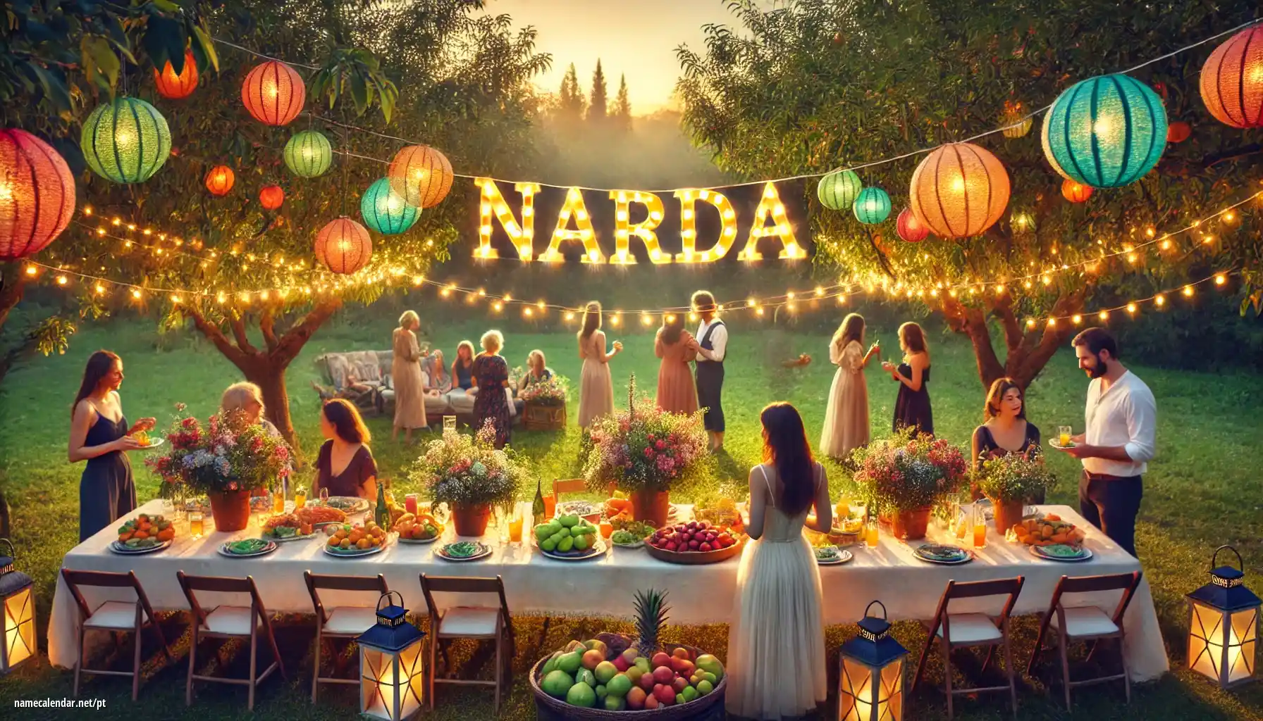 Celebração do dia do nome e nome - Narda