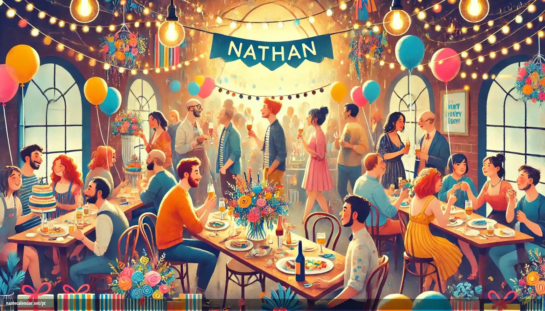 Celebração do dia do nome e nome - Nathan