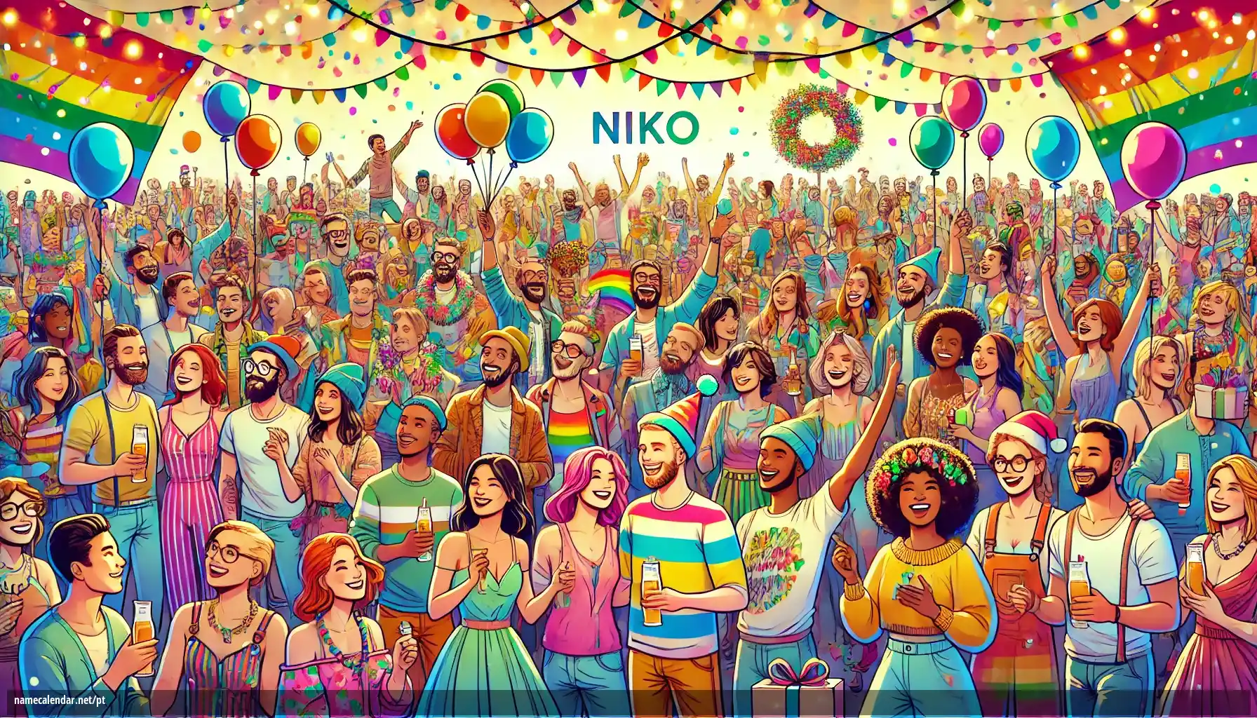 Celebração do dia do nome e nome - Niko