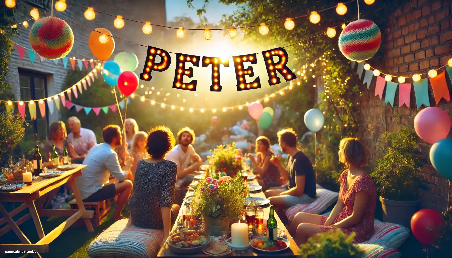 Celebração do dia do nome e nome - Peter